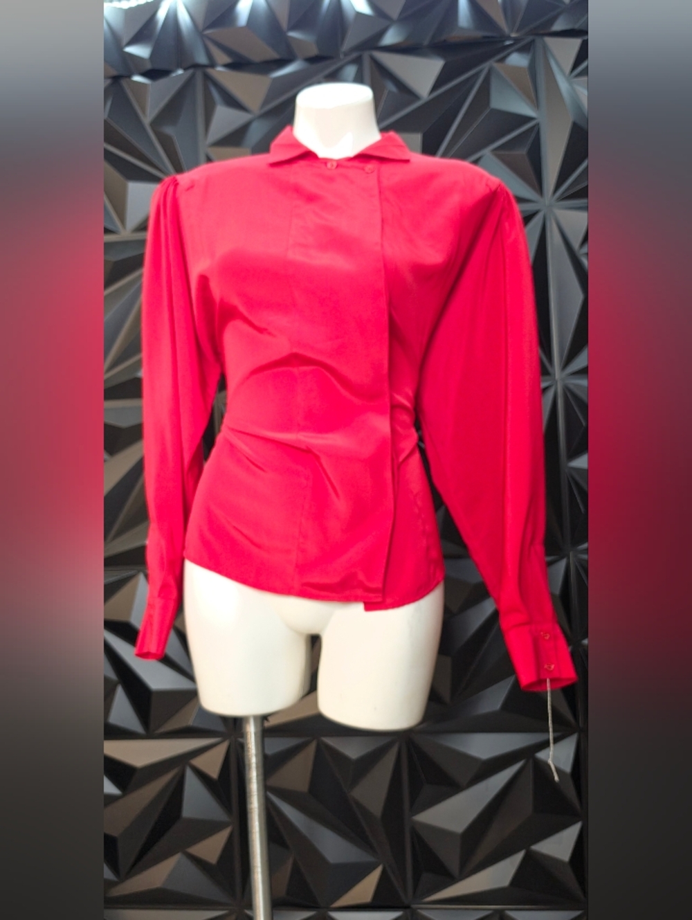 IB fusion Red Button-Down Blouse